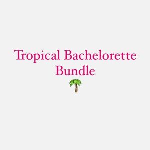 New Tropical Beach Bachelorette Bride Decorations and Favors Bundle